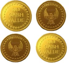  New EAGLE FREEDOM TOKENS NO CASH VALUE FOR COIN METERS TIMERS 25mm x 1.5mm  