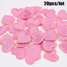 20pcs/lot Love Heart Iron On