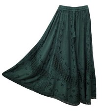 Boho Maxi Skirt Embroidered