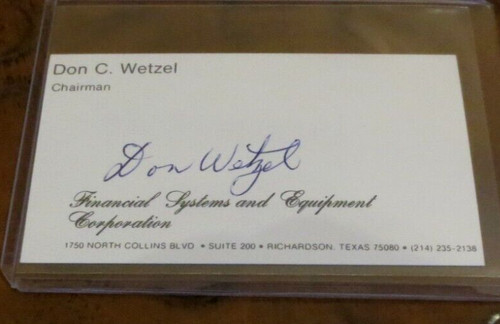 Don wetzel invented atm - don,