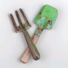 Vintage Hand Fork & Old Trowel