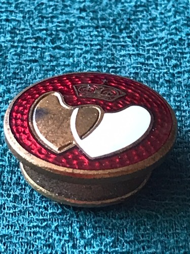 Vintage gilt metal enamel - metal, &