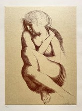 Emilio GRECO "Tribute to Modigliani" 1984 Original Etching Signed