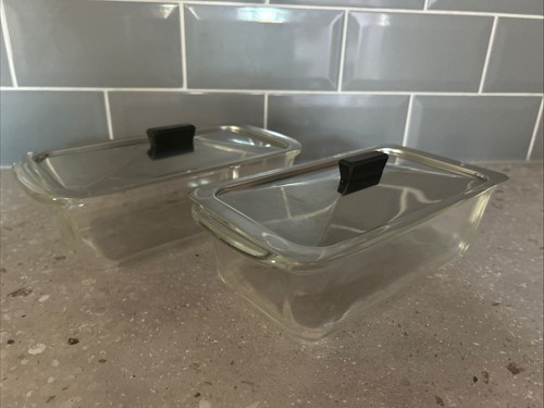 Two vintage pyrex refrigerator - two,