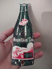Vintage Mountain Dew Sign - Soda Pop Bottles Beverage Old Porcelain Sign