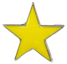 Yellow Star Pin Badge Brooch