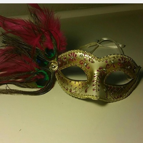 Masquerade halloween mask pink - halloween,