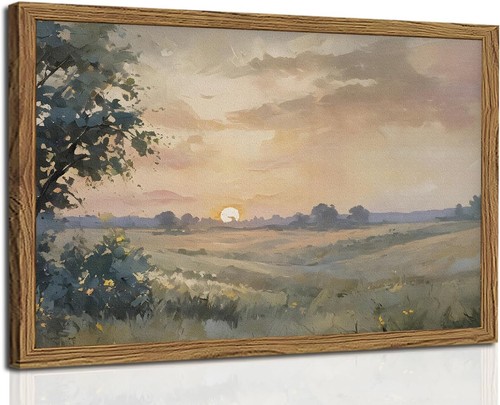 Sunset landscape canvas wall - landscape,