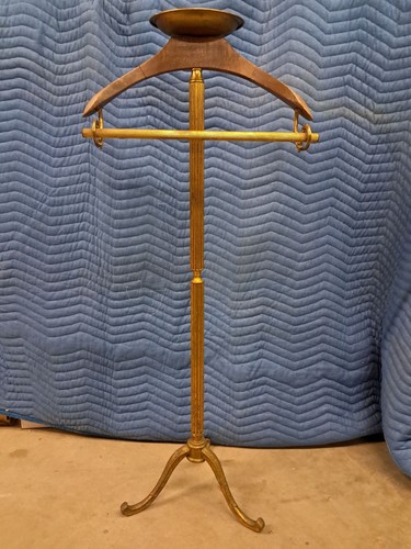 Vintage brass valet stand mid - brass,