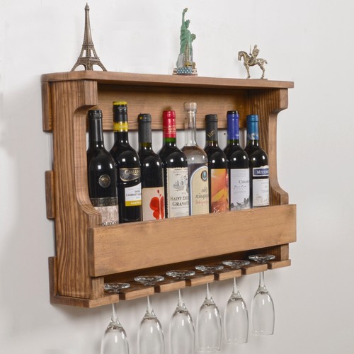 Wall hanging wine rack and - wall,