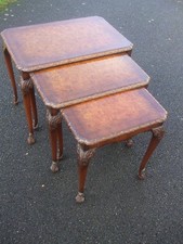 Fine quality antique burr walnut nest of tables by Beresford & Hicks