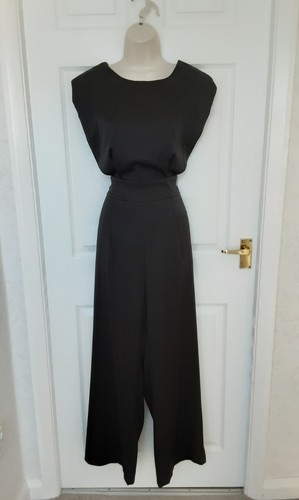 Black jumpsuit wide leg