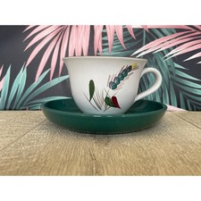 Denby Greenwheat Cup & Saucer – Mid-Century Pottery, Crockery Replacement Set