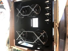 CDA 60cm Gas on Glass 4 Burner Gas Hob - Black HVG621BL