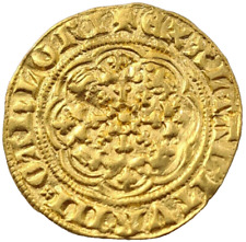 EDWARD III 1327-77 HAMMERED GOLD QUARTER-NOBLE S1495
