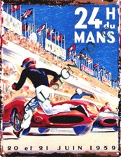 24 hrs LE MANS METAL WALL SIGN