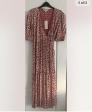 M&S X Ghost Red Floral V Neck