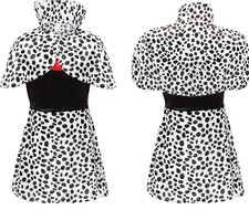 Girls Evil Dog Lady Costume Dalmatian Print Party Fancy Dress XL Size 12-13 Year