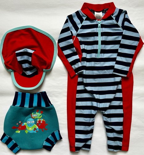 Baby boys swimsuit hat - baby, m&s