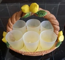 Limoncello Shot Glasses and Tray 