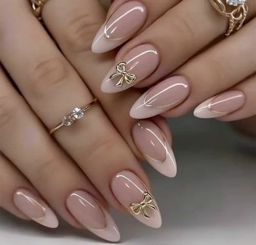 24pcs almond press nails - almond,