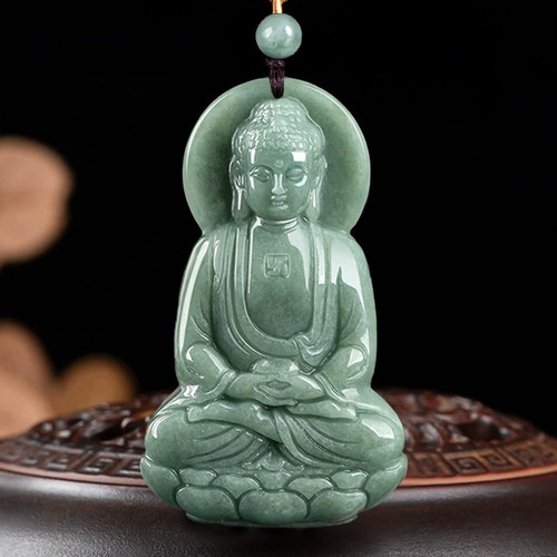 Burmese jade buddha pendant - burmese,