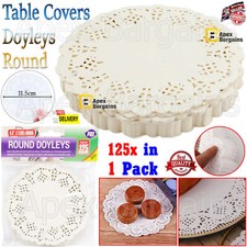 125pk White Paper Doilies 4.5 Inches Round Lace Party Doylies Doyleys Doily Mat