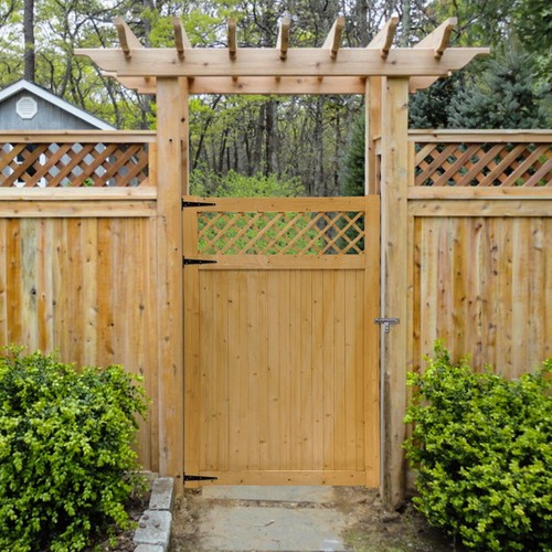 Wooden gate for - uk, outdoor