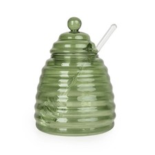 Glass Honey Jar - Green