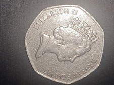 1997 50 Pence Coin, Rare Old Collectible