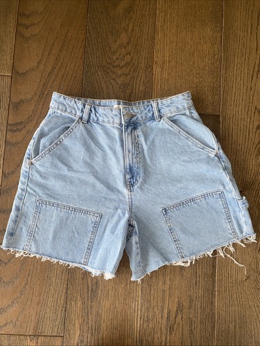 Women denim shorts cargo - denim, shorts-