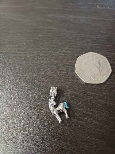 Sterling silver unicorn charm - sterling,