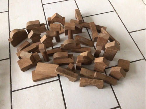 Vintage wooden toy bricks job - vintage,