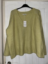 Next Bnwt Lime Green Oversized Wool Mix Jumper. Size XL