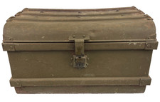 Vintage Military Trunk, Footlocker/Field Chest Metal