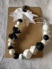Black Bow Silicone Bead