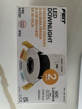 FEIT ELECTRIC LED DOWNLIGHT IP65 3 COLOURS 600LUMENS 50W  DIMMABLE 2 PACKS OF 2
