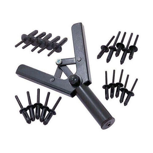 Plastic rivet gun garage - rivet,