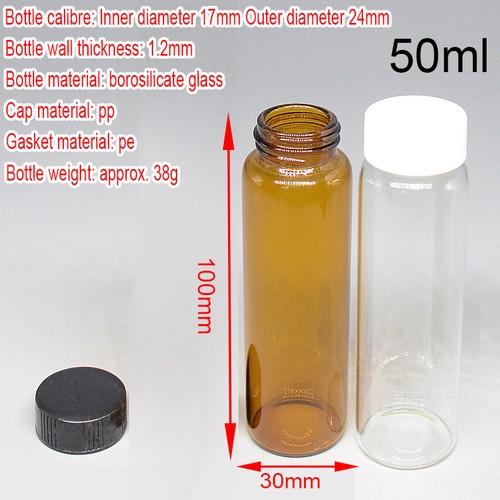 50ml glass bottle - glass, sample