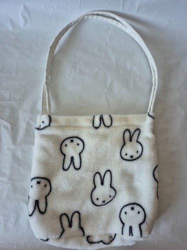 Miffy white fuzzy tote - miffy,