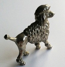 Pewter POODLE dog Miniature Finely Detailed 