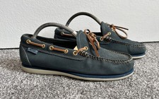 G.H. BASS & Co Boat Deck Shoes UK Size 7 EU 41 Blue Suede Luxury Yacht Holiday