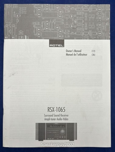 Original rotel rsx 1065 - rotel, rsx-1065