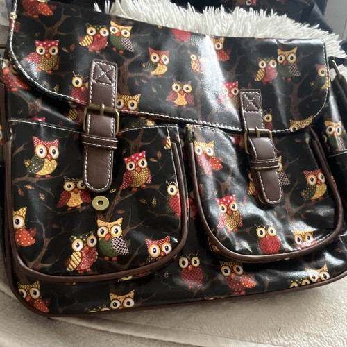 Brown multicolour owl print - brown,
