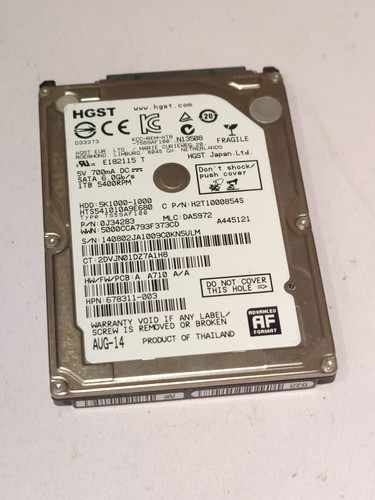 Laptop hdd 500 sata 5 - gb,