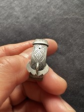 Victorian  Silver Walton Patent Mark Belt Buckle Flexible Scarf Ring