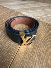 LOUIS VUITTON LV Initiales 30mm Reversible Black Brown Belt Kit 80CM