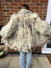Vintage Real Fox Fur Coat Size