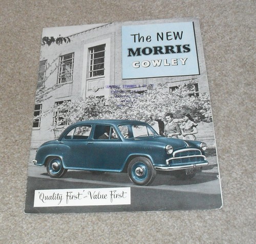 Morris cowley brochure 1954 - morris,