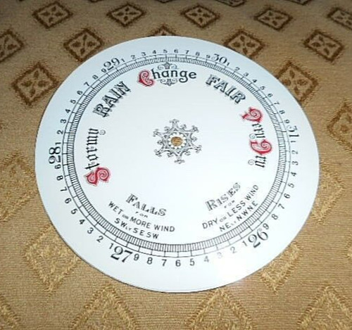 Barometer aneroid dial face - barometer,